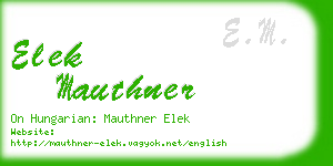elek mauthner business card